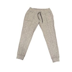 prAna Gray Herringbone Jogger Pants Womens Small W43170229 Athleisure Lounge